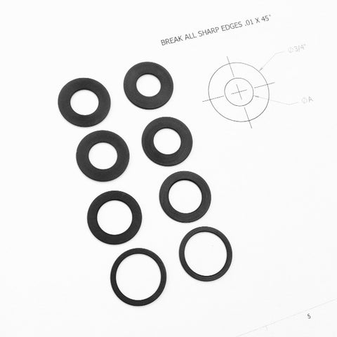 1.0mm Axle Spacers. Anodized aluminum.